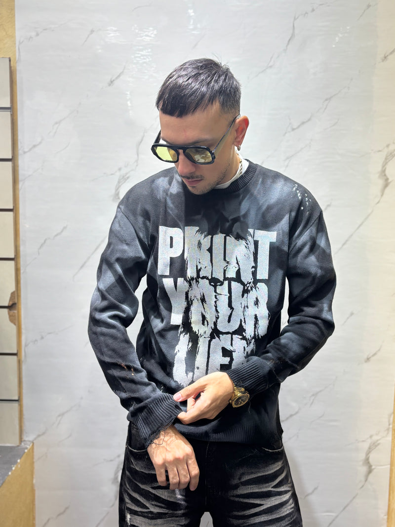 Maglioncino Print Cianotic