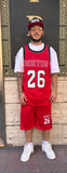 coordinato basket red