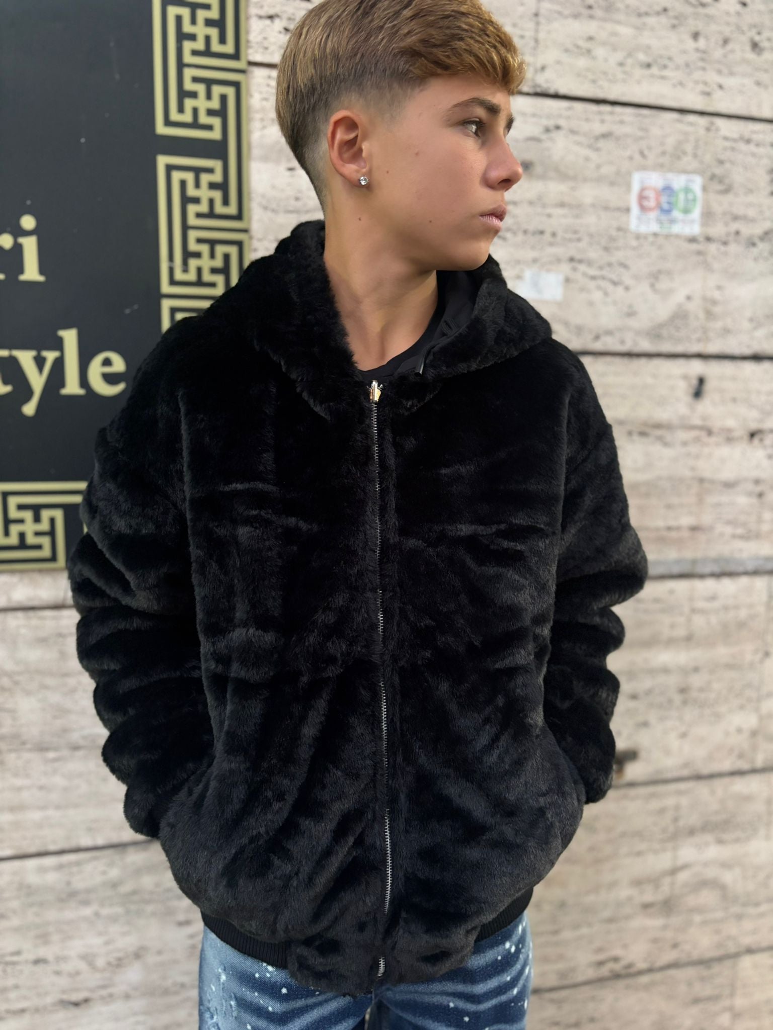 Pellicciotto reversibile junior