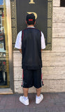 coordinato basket black/red