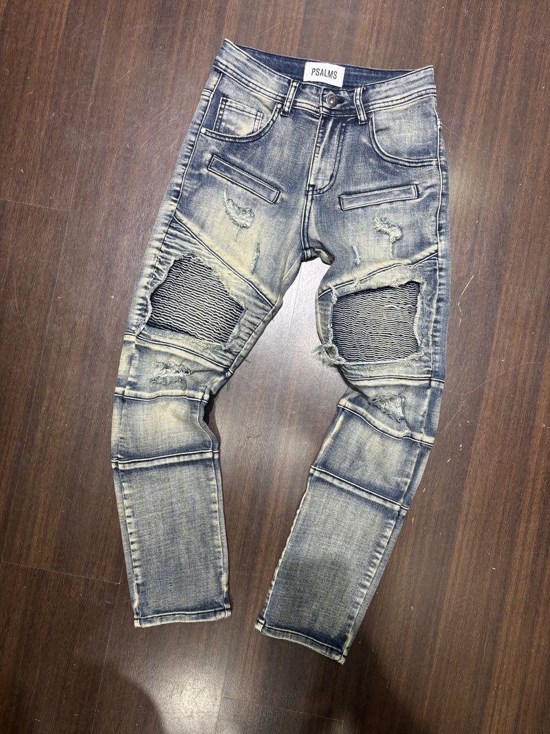 Jeans biker sabbiato