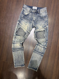 Jeans biker sabbiato junior