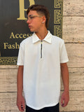 t-shirt polo junior vip white