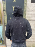 Felpa Nera Minimal Diamanti 2