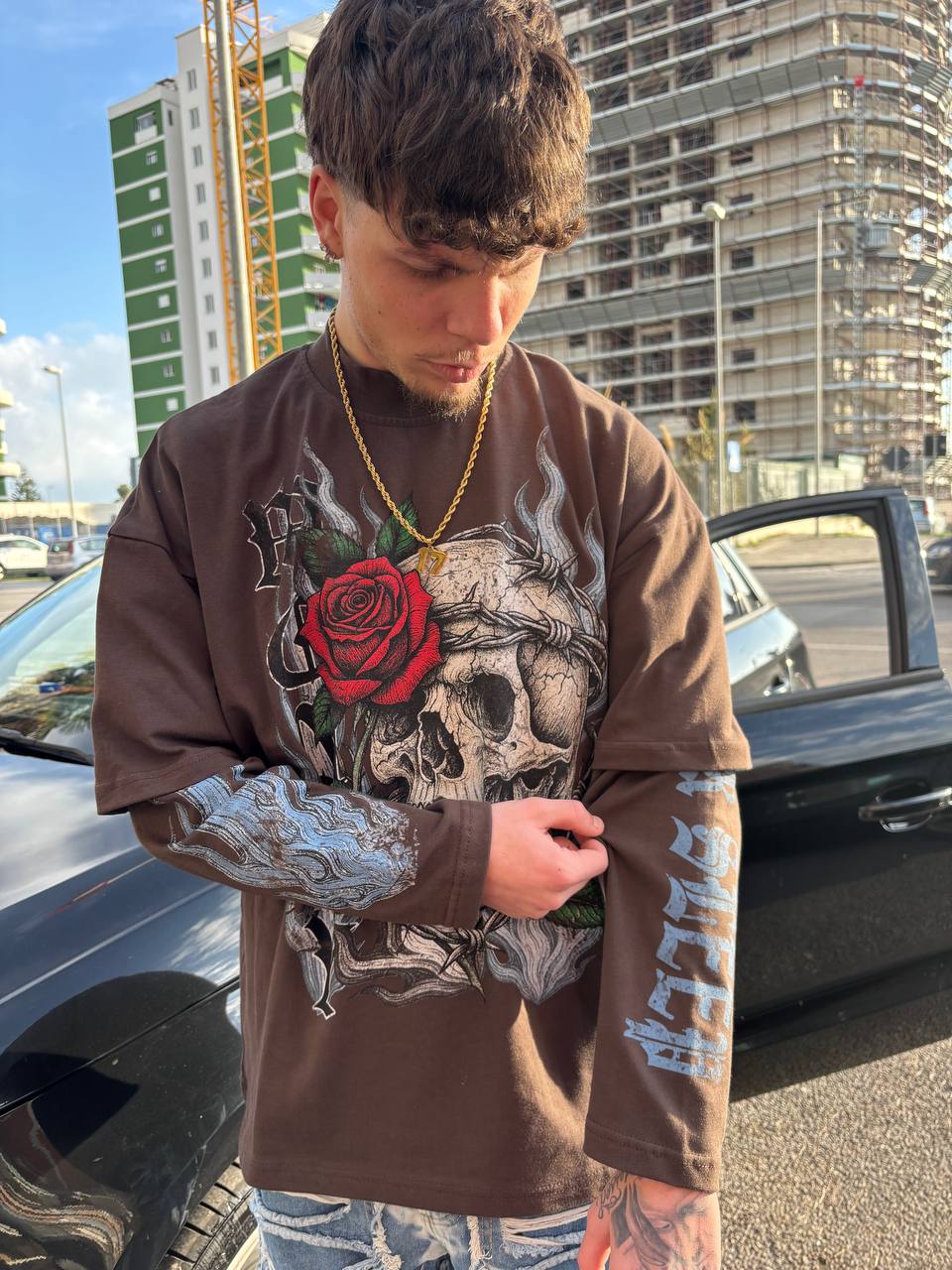 Longsleeve Skull by Bunker