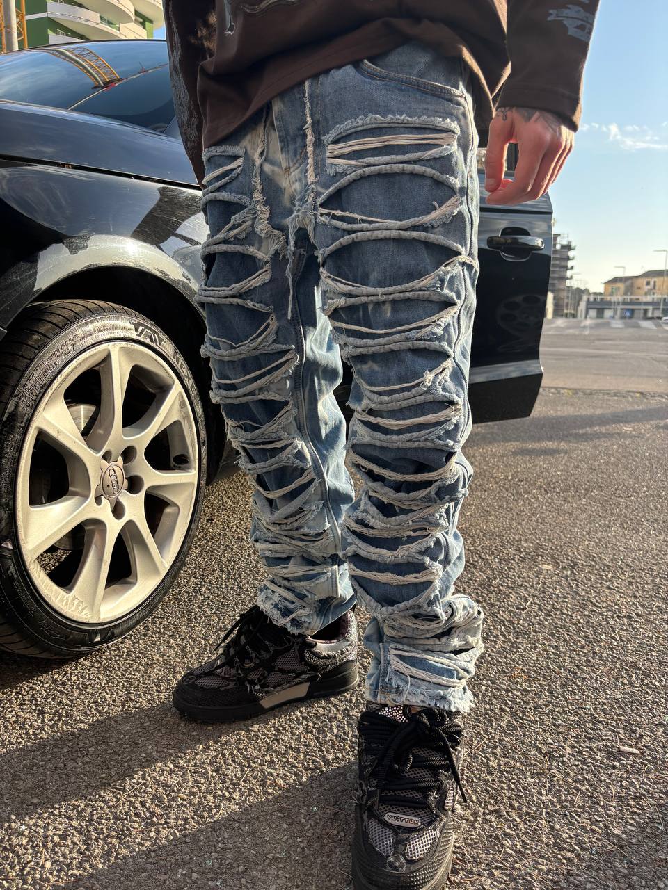 Jeans Ripped Blu Chiaro